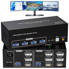 8K HDMI 2 Displayport KVM Switch 3 Monitors 2 Computers DP 1.4 8K 60Hz 4K 120Hz by ATLAHET
