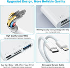 USB C Lightning SD TF Card Reader, 4-in-2 Memory Card Reader - Image 6