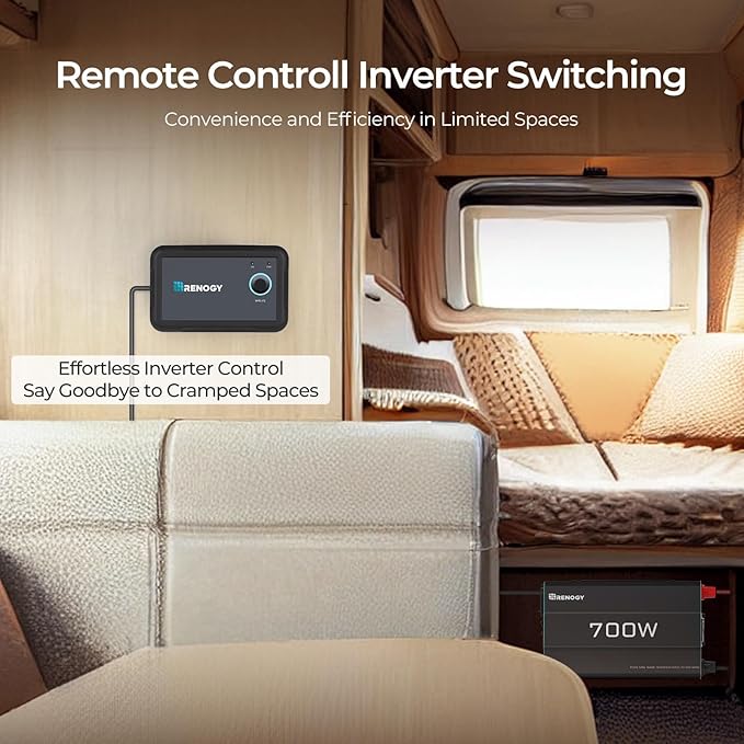 Renogy Inverter P2 700 watt Pure Sine Wave Inverter, Solar Car Power Inverter - Image 6