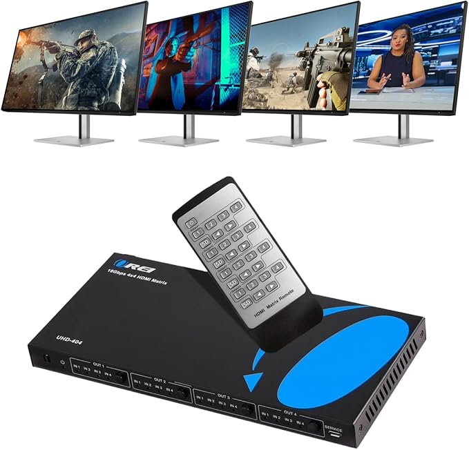 OREI 4x4 HDMI 4K Matrix Switch/Splitter, by OREI
