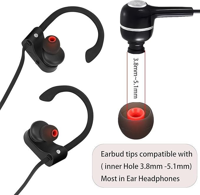 Earbud Replacement Tips Silicone Earbud Tips Eartips Fit Most in-Ear Earbuds - Image 3