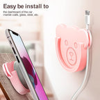 TOPGO Socket Car Mount for Phone Holder Cute Bear Style Silicone Grip Stand - Image 3