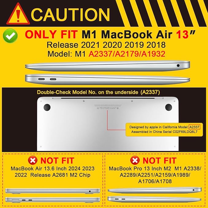 Batianda Case for MacBook Air 13 inch 2020 2019 2018 Release A2337 M1 A2179 - Image 2