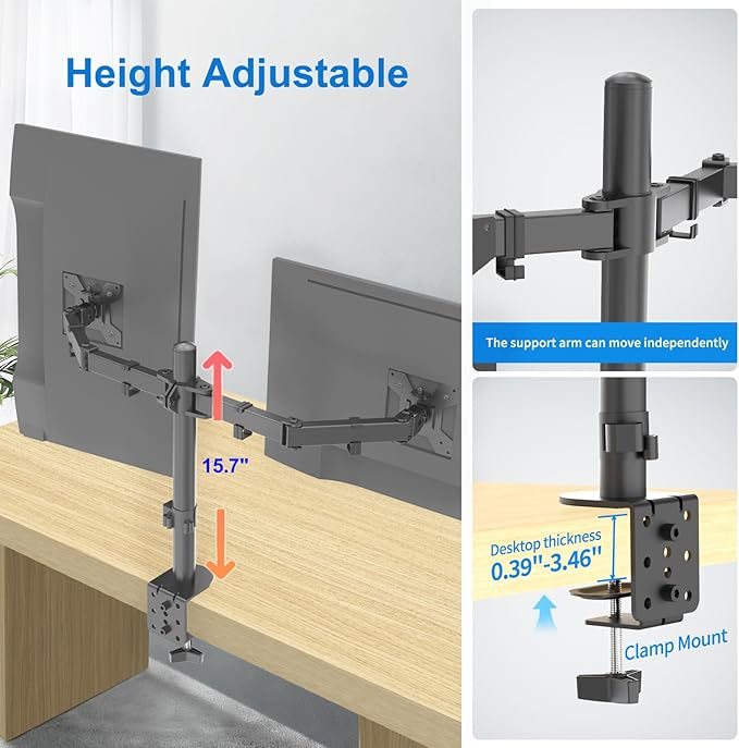 H&C Dual Monitor Mount, Monitor Arm - Image 5