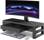Computer monitor stand with 2 drawer ，Laptop Desk Shelf & Monitor Riser 21.6 by Unknown