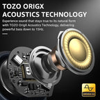 TOZO NC9 Hybrid Active Noise Cancelling Wireless Earbuds, 6 Mics ENC Clear Call - Image 2