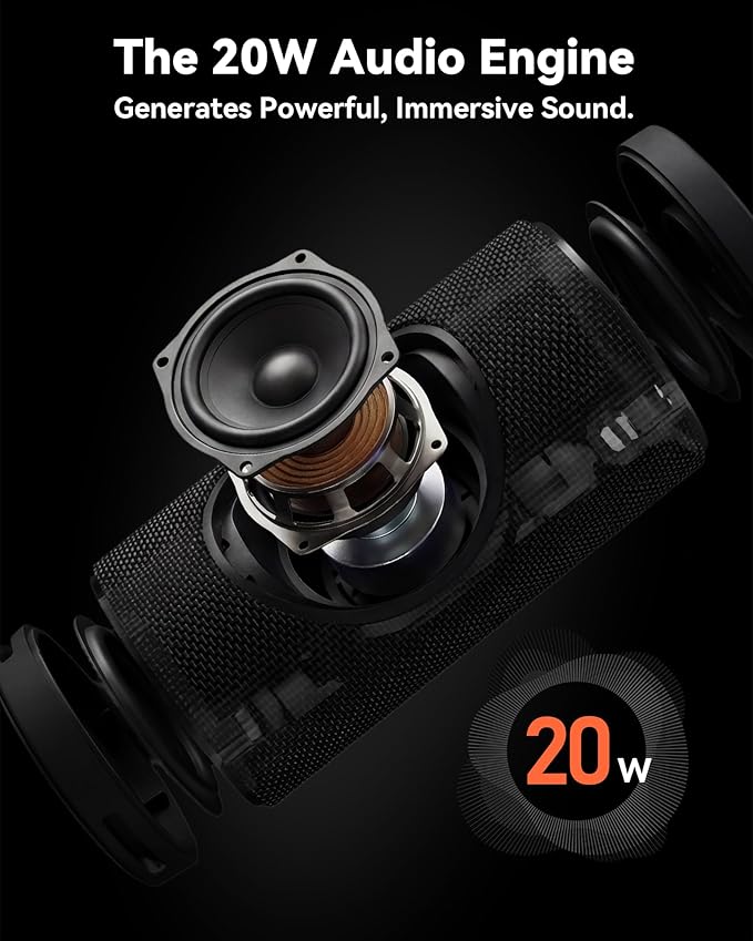 BassBloom Roar 3 Portable Bluetooth Speaker, 20W Powerful Sound - Image 3