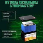 12V Lithium Battery-100Ah Lithium Phosphate Iron LiFePO4 Deep Cycle Battery - Image 6