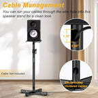 Set of 2 Studio Monitor Stands Adjustable Height Speaker Stands - Image 4
