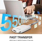 PHIXERO P5PLUS Portable SSD 256GB Up to 550MB/s, USB 3.2 Gen 2 External Solid - Image 2