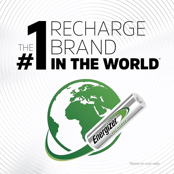 Energizer Rechargeable AA Batteries, Recharge Universal AA Battery Pre-Charged - Image 8