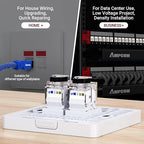 AMPCOM CAT6A UTP RJ45 Keystone Jack 50u Gold Plating Reusable Ethernet Wall Jack - Image 5