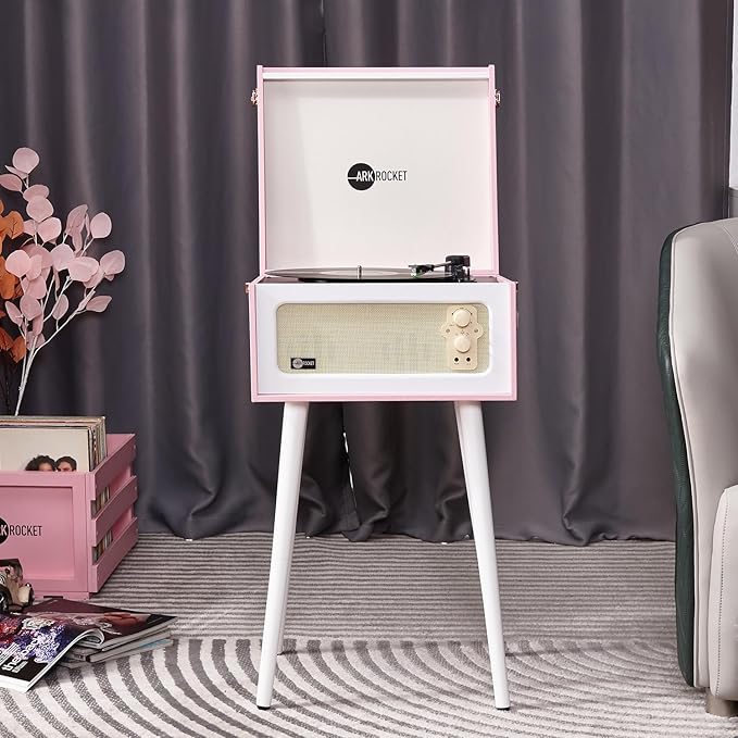 Arkrocket Discovery II 3-Speed Bluetooth Record Player Retro Console Turntable - Image 8