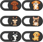 6Pcs 6 Styles Laptop Camera Cover Slide Dog 0.04 Inch Ultra Thin Webcam Cover by PRESSINART
