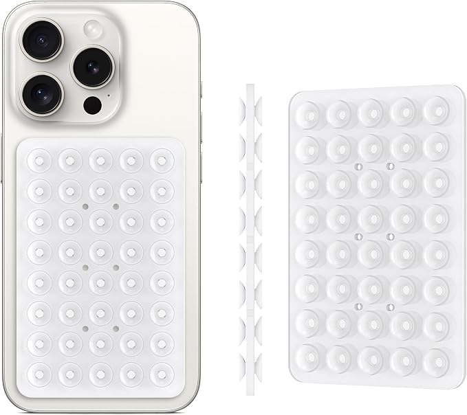 Silicone Double Sided Suction Phone Case Mount, Detachable Hands Free & Strong by CMZZ