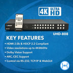 OREI 8x8 HDMI 4K Matrix Switch/Splitter, - Image 7
