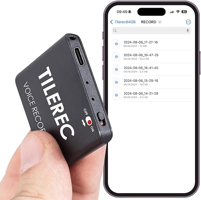 Voice Activated Recorder with Playback – 64GB Storage, 1100 Hours of Audio by attodigitl