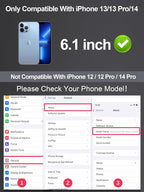 2 Pack Matte Screen Protector for iPhone 13/13 Pro/14-6.1 Inch, - Image 2