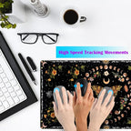Moth Desk Pad Mushroom Phase Moon Phase Desk Mat, Boho Flowers and Leaves - Image 3