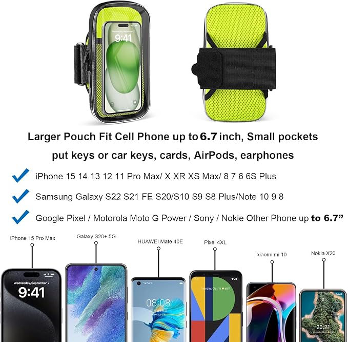 Clear Running Phone Holder Armband, Sports Armband Case - Image 5