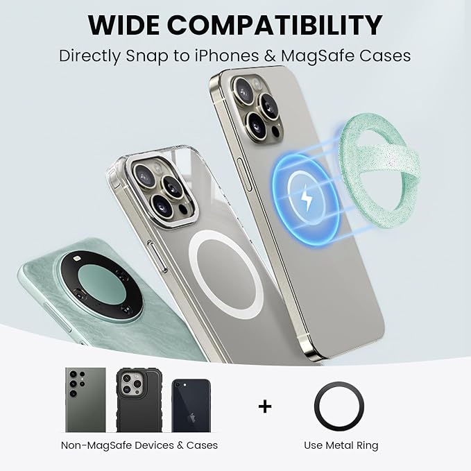 Magnetic Silicone Ring Grip Phone Holder, Loop Grip Phone Holder, Magnetic - Image 4