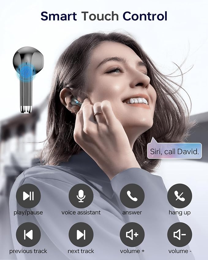 KTGEE Wireless Earbuds Bluetooth 5.3 Headphones, 40Hrs Playback Stereo Ear Buds - Image 5