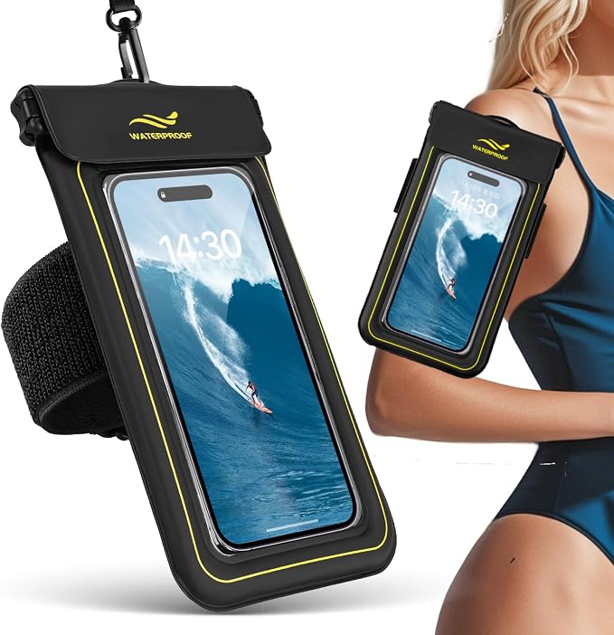 2-in-1 Waterproof Phone Pouch & Phone Armband Floating, Underwater Water proof by XFEXFE
