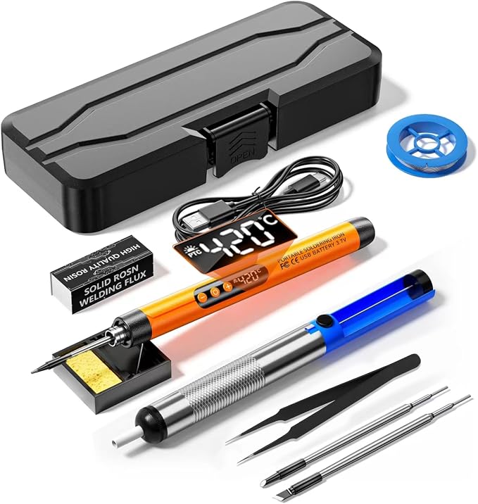 Rechargeable Soldering iron Kit, 1000mah USB Wireless Electric Soldering by YLMIJFE
