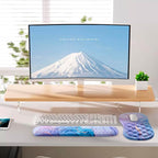 Mouse Pad Wrist Support, Laokiiy 2 in1 Keyboard Wrist Rest+ Ergonomic Mouse Pad - Image 6
