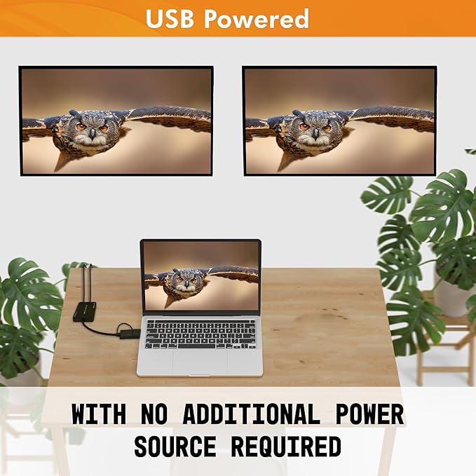 J-Tech Digital USB C to HDMI Adapter 4K 30Hz 1080P 60Hz, Dual Monitor Adapter - Image 5
