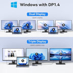 USB C Laptop Docking Station Dual Monitor, 14 in 1 Docking Station 3 Monitors - Image 3