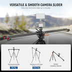 NEEWER 47.2"/120cm Motorized Camera Slider, App Wireless Control DSLR Carbon - Image 2