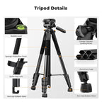 K&F Concept Camera Tripod, Cellphone Clip - Image 9