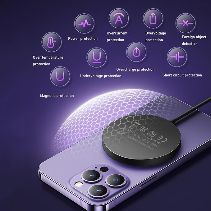 Magnetic Wireless Charger for iPhone 16/16 Pro/16 Plus/16 Pro Max, FDGAO 2 in 1 - Image 7