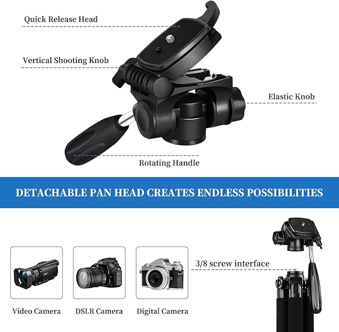 JOILCAN Tripod Camera Tripods, Heavy Duty Tripod Stand, Professional Travel - Image 4