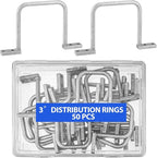50 Pcs Distribution Rings Aluminum D Ring by Yaocom