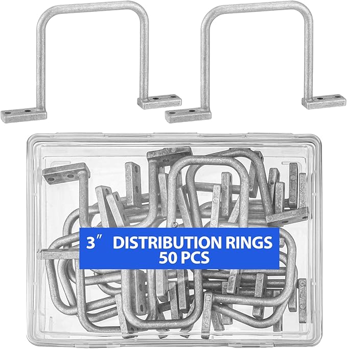 50 Pcs Distribution Rings Aluminum D Ring by Yaocom