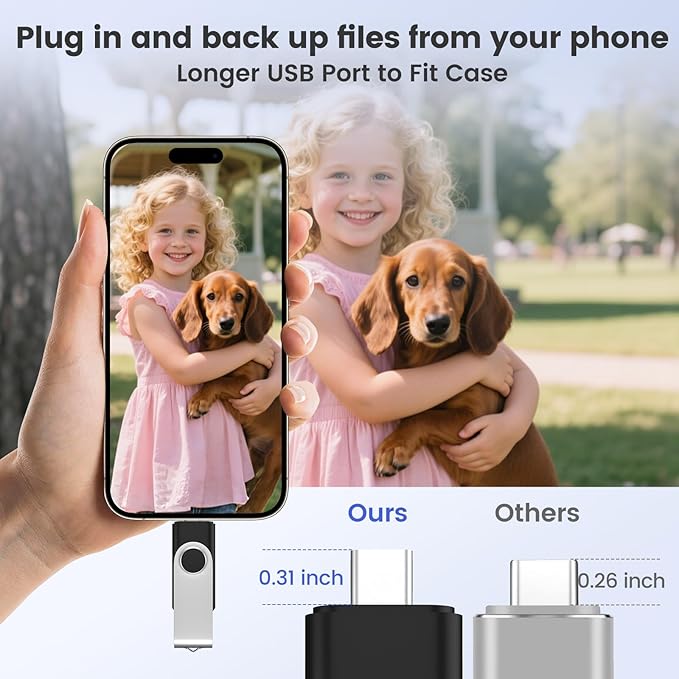 ABLAZE 8GB USB C Flash Drive 10 Pack, OTG USB 2.0 + Type C Memory Stick Dual - Image 4
