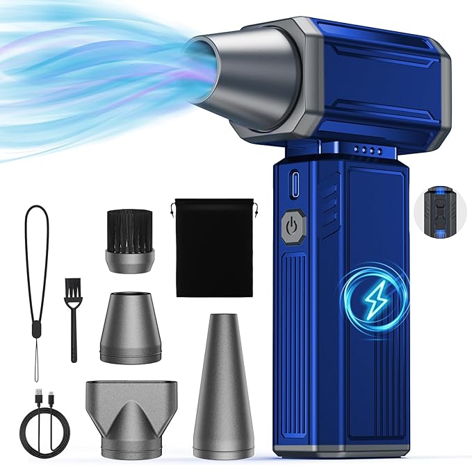 Compressed Air Duster, 130000RPM Electric Duster, Stepless Speed Mini Air Blower by Unknown