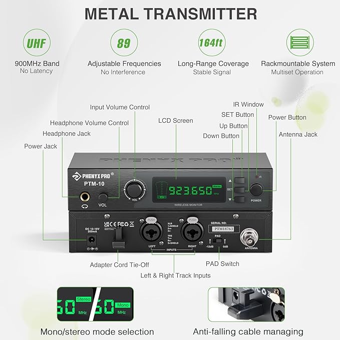 Phenyx Pro Wireless in-Ear Monitor System, Stereo IEM System - Image 2