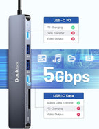 USB C Hub, dockteck 7 in 1 Multiport USB C Adapter - Image 4