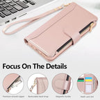 Compatible with iPhone 14 Pro Max Wallet Phone Case-PU Leather Magnetic Flip - Image 5