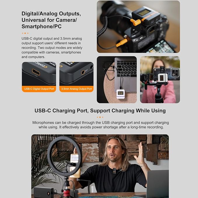 comica Vimo Q Four-Channel Mini Wireless Lavalier Microphone System - Image 8