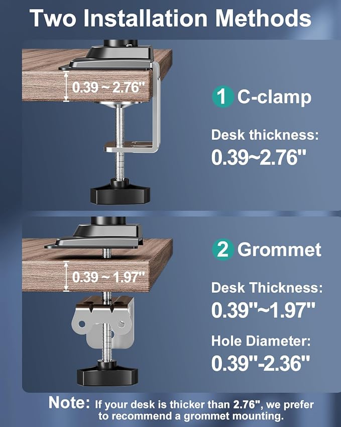 Single Monitor Mount Arm, VESA Desk Mount Stand - Image 7