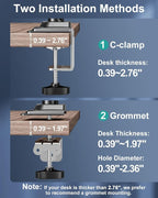 Single Monitor Mount Arm, VESA Desk Mount Stand - Image 7