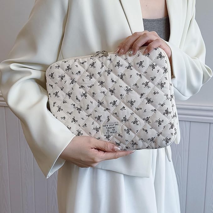 Puffy Laptop Sleeve 13-15.6 Inch Cute Quilted Laptop Protective Case Padded - Image 2