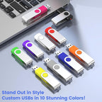 ABLAZE Custom Flash Drive 16GB 100 Pack, Personalized USB Drives Custom USB 2.0 - Image 7