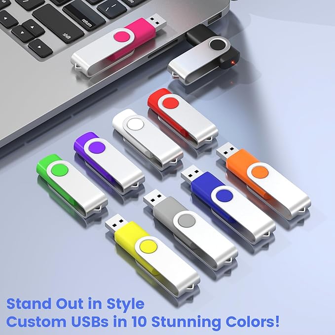 ABLAZE Custom Flash Drive 32GB 10 Pack, Personalized USB Logo Flash Drives USB - Image 7