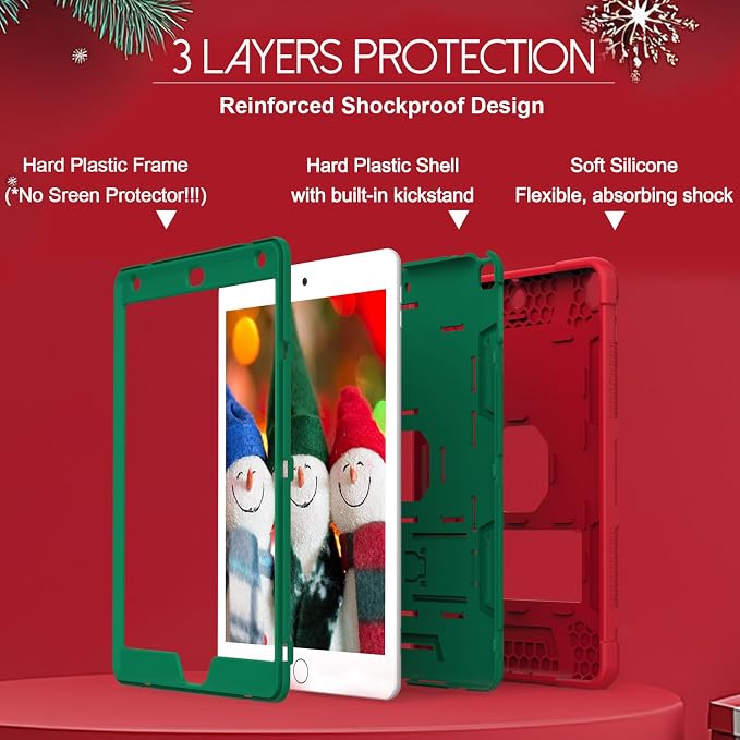 Rantice iPad 9th/8th/7th Generation Hybrid Shockproof Rugged Drop Protection - Image 5