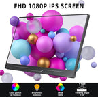 UPERFECT Portable Monitor, 15.6" IPS HDR 1920X1080 FHD Eye Care Travel Screen - Image 2